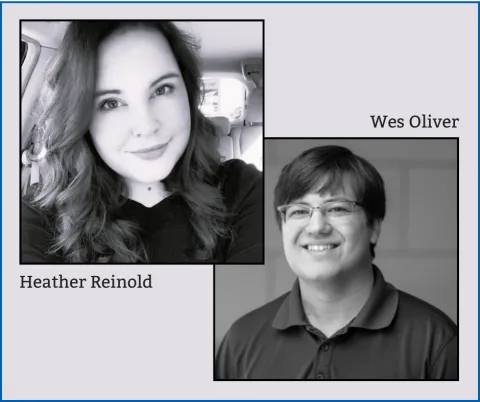 Photographs of Heather Reinold and Wes Oliver