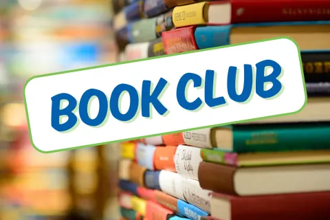 photo of book spines with Book Club text 