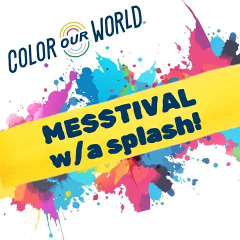 Messtival with a splash and paint colors